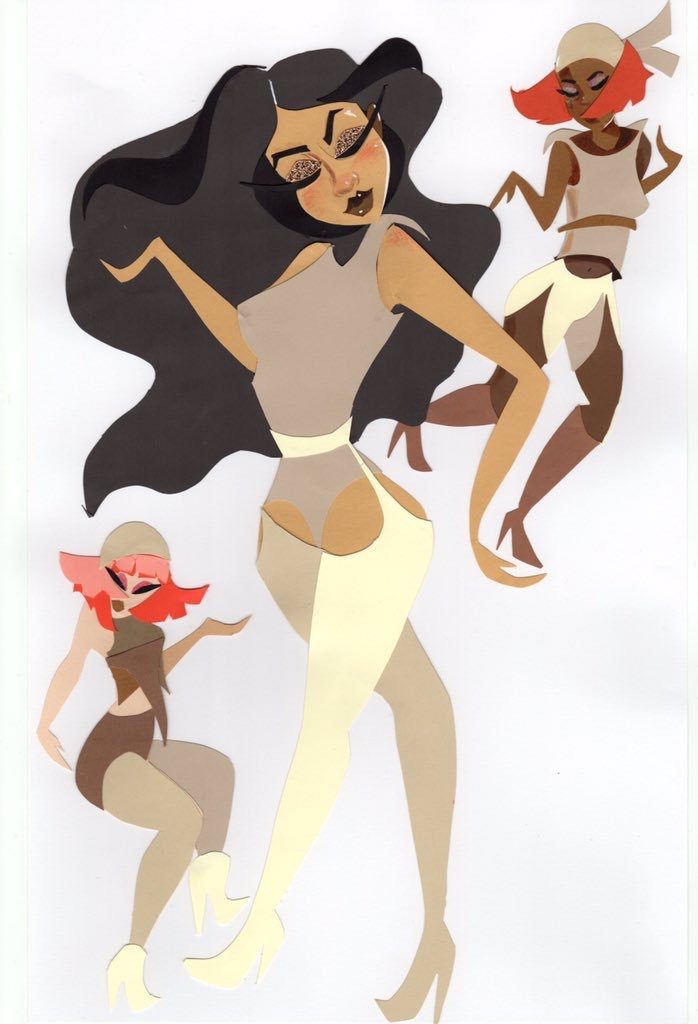 krissi scribbles artist paper art rihanna