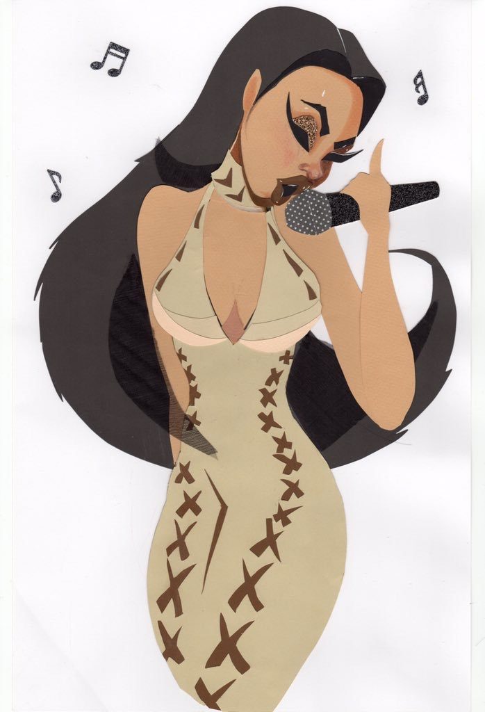 krissi scribbles artist paper art rihanna