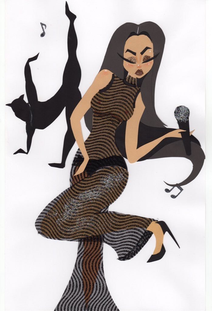 krissi scribbles artist paper art rihanna