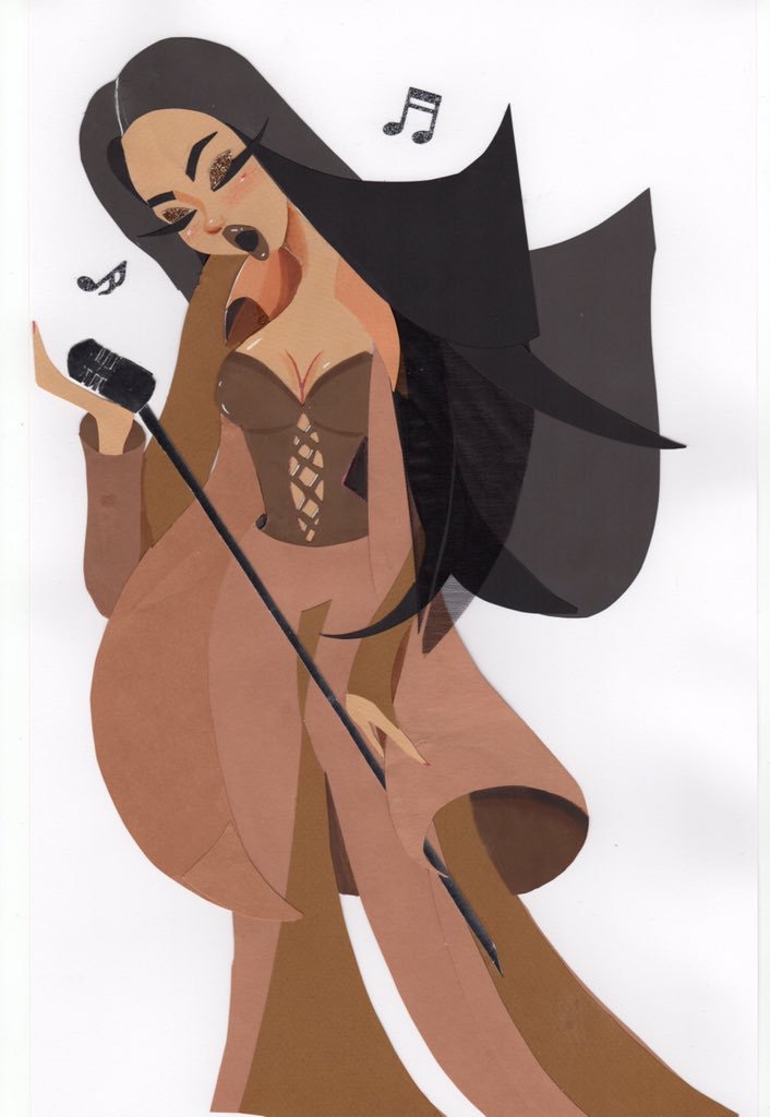 krissi scribbles artist paper art rihanna