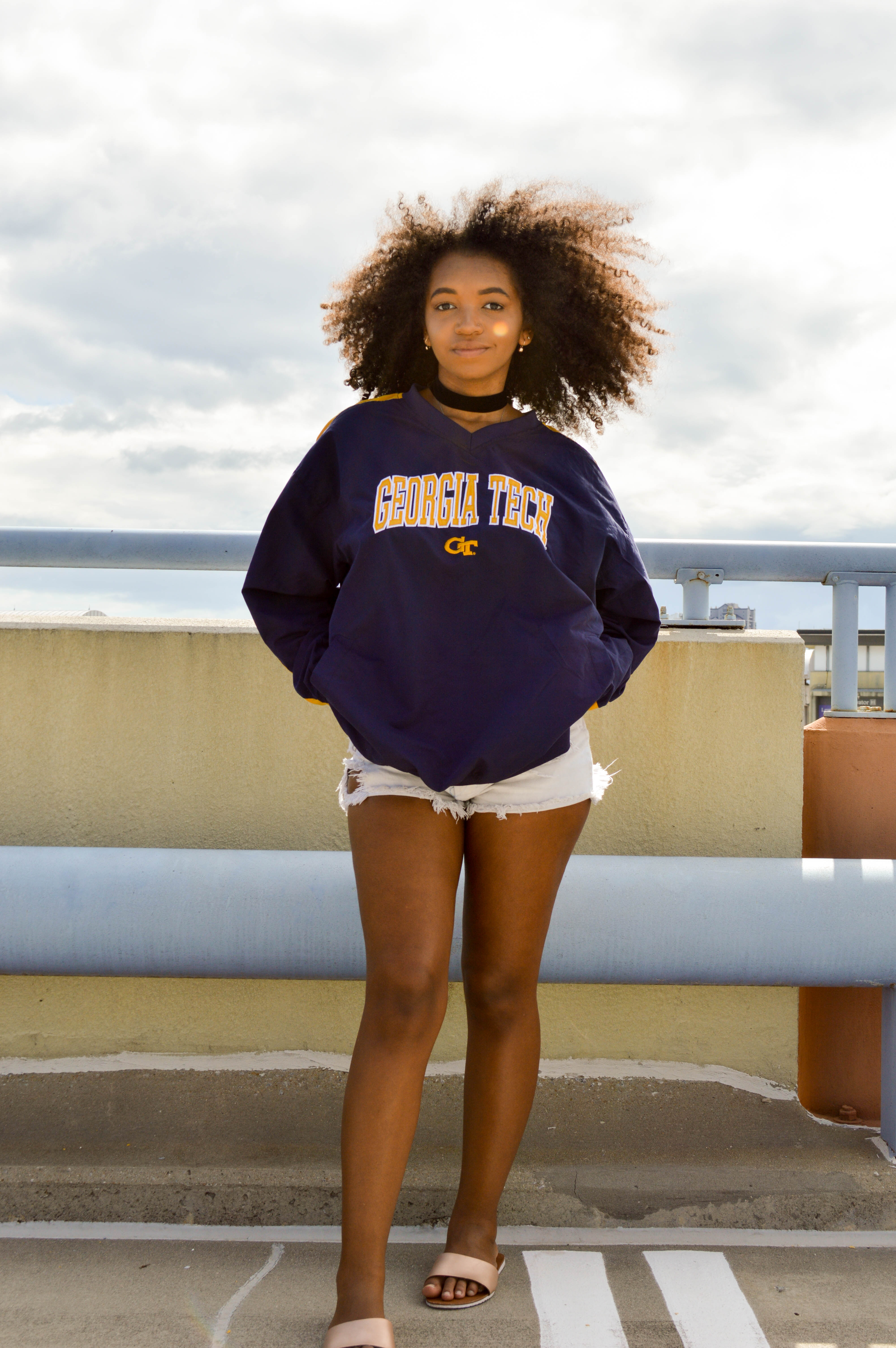 taylor augusta georgia tech windbreaker fashion look style